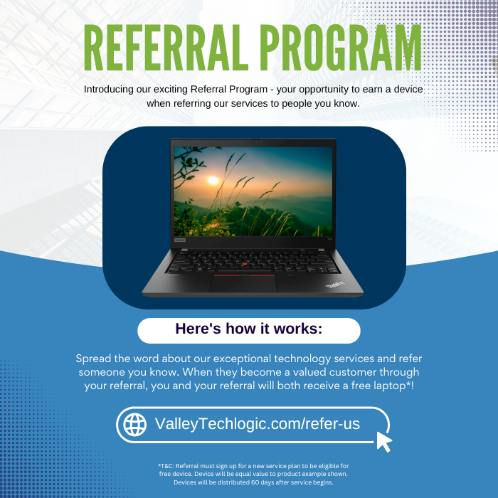 Referral program laptop